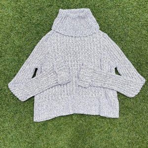 Free People grey knit turtle neck sweater